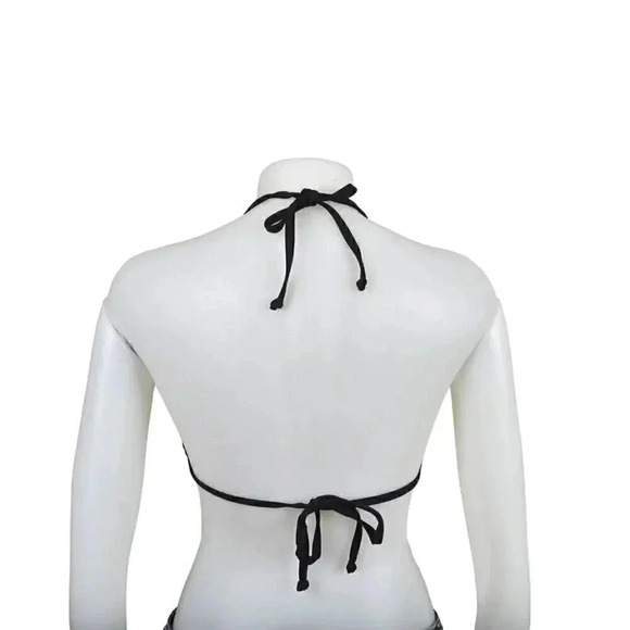 Michael Kors Triangle Bikini  Top Black Gold Size Medium - Picture 7 of 8